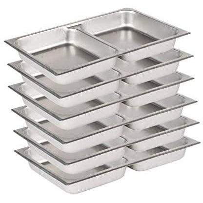 Stainless Steel Steam Table Pan Full Size 2.5 Deep Inch Divider Food Pan