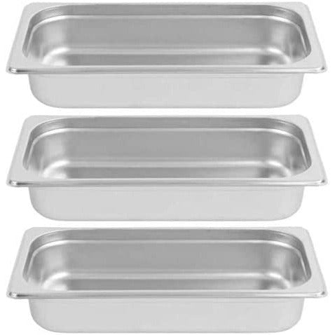 Steel Steam Table Pan 2 1/2 inch Deep Pans Third Size