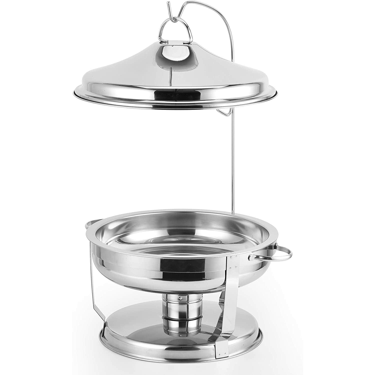 Round Chafing Dish With Hanger Stainless Steel 6 Quart