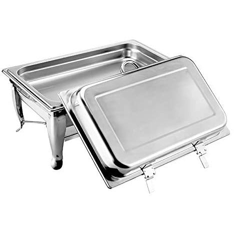 Deluxe Hinged Chafing Dish Foldable Frame 8 Qt   [Set Of 2]